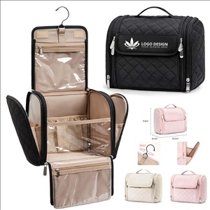 Waterproof Padded Multi-Pocket Rotatable Hook Makeup Bag